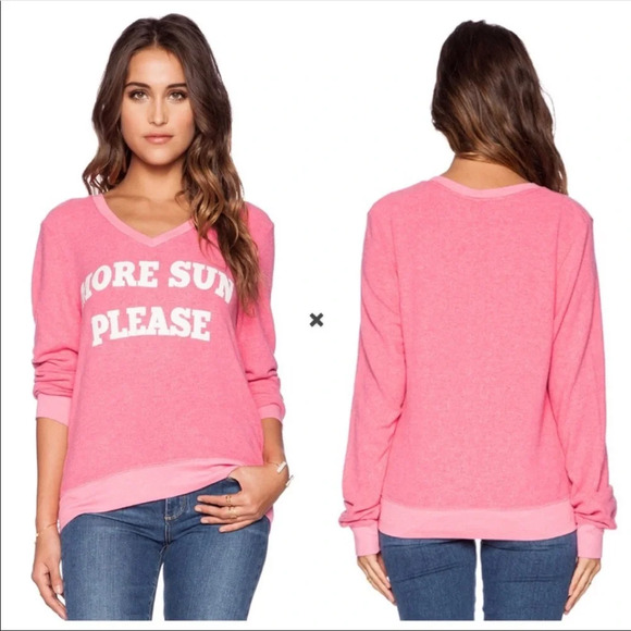 Wildfox xsmall more sun please pink sweatshirt - Picture 1 of 8